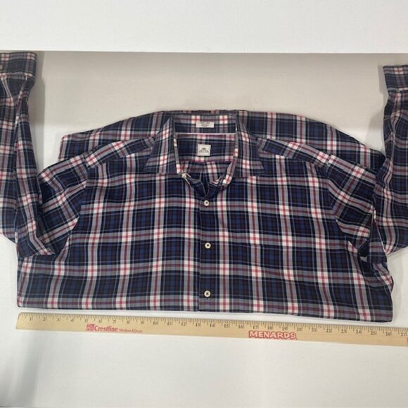 Peter Millar Long Sleeve Button Down Multi Colored Plaid Shirt Size XL Casual - Picture 7 of 13